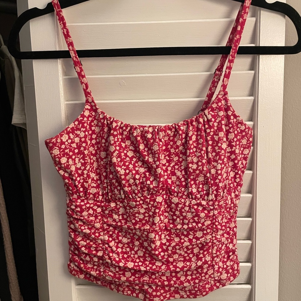 Hollister Red Floral Cami Top